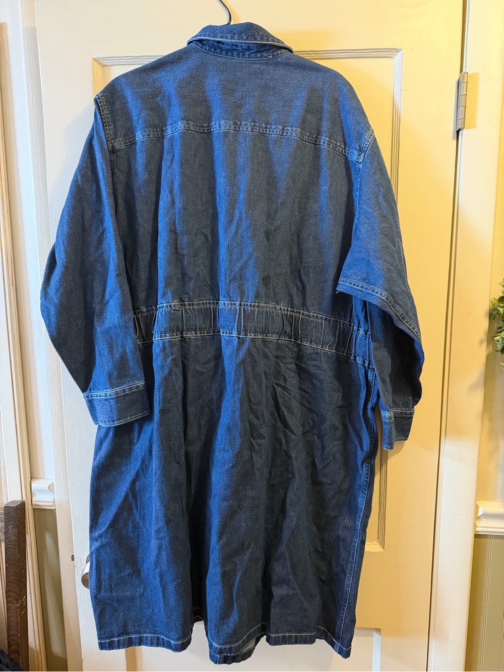 J. Crew Blue Denim Utility Shirt Dress with Zip Front - Picture 3 of 4